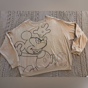 Disney Tan Mickey Mouse Sweatshirt